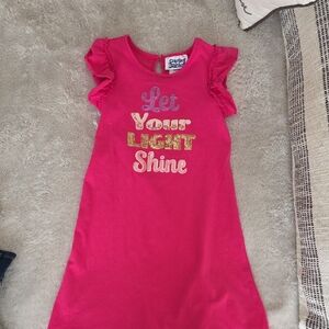 Courtland Basics Girls' Pink 'Let Your Light Shine' Casual Dress